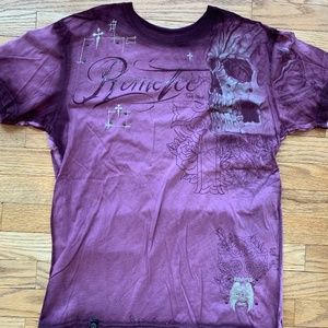 Men’s Medium REMETEE Onyx purple & tan shirt